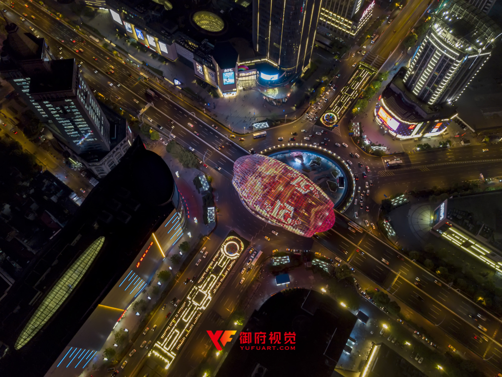 上海地标五角场航拍摄影