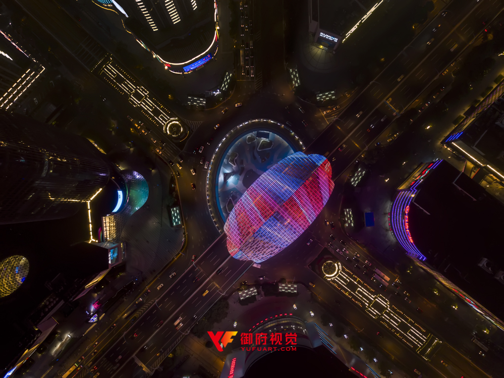 上海地标五角场航拍摄影