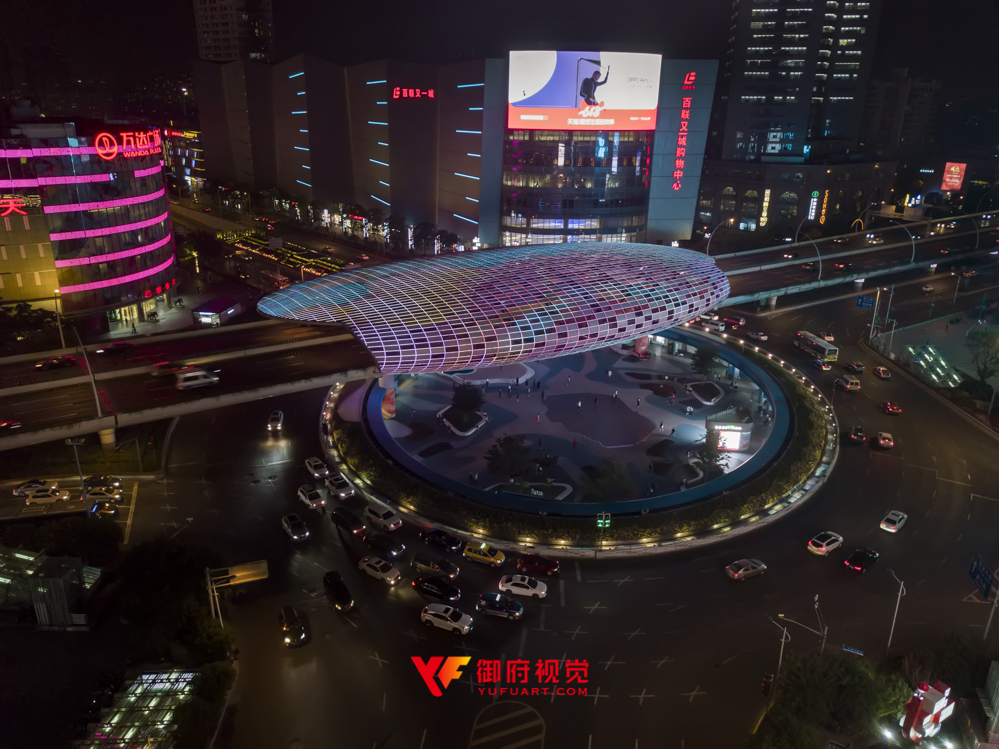上海地标五角场航拍摄影