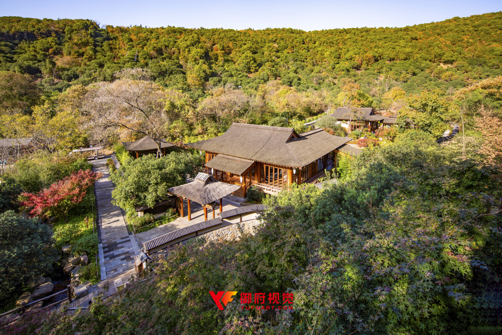 航拍仿古建筑