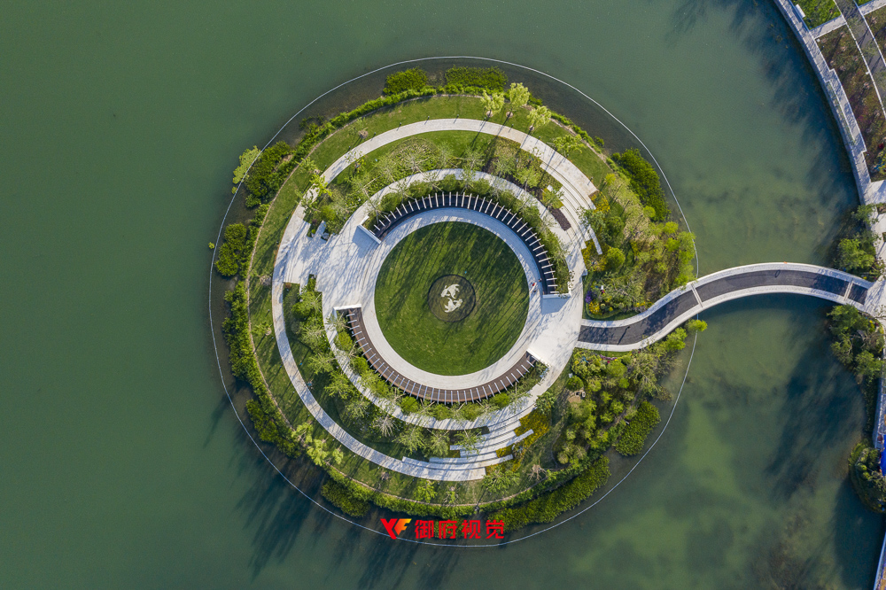奉贤新城,上海之鱼,人工湖,航拍摄影,旅游广告拍摄