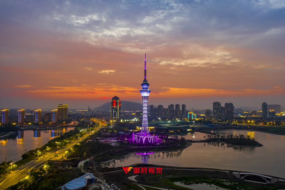 城市地标,常熟电视塔,航拍摄影