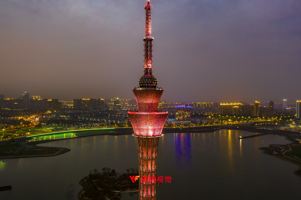 城市地标,常熟电视塔,航拍摄影
