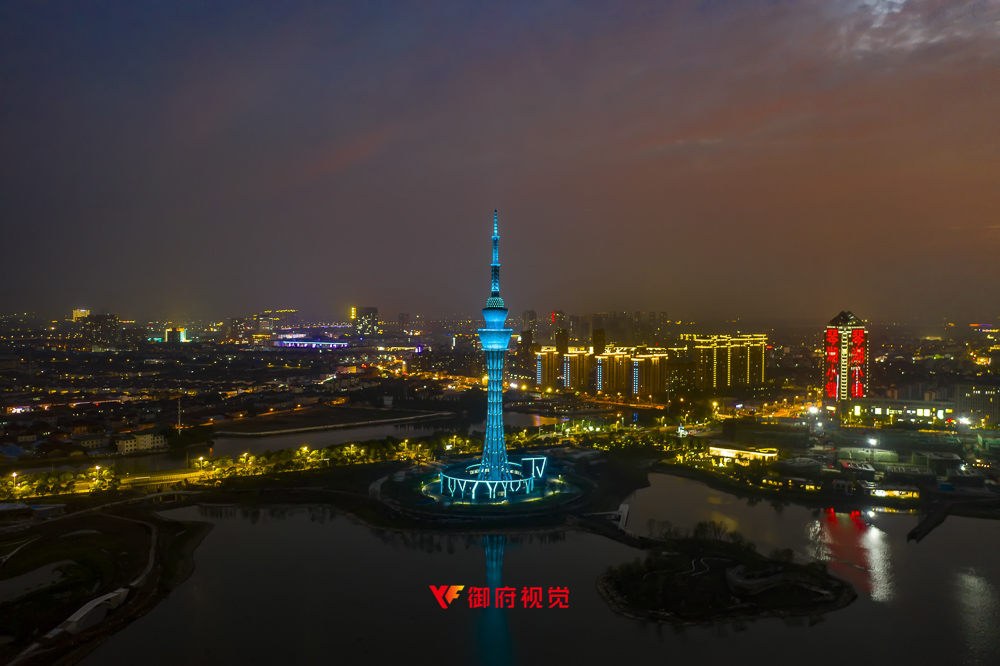 城市地标,常熟电视塔,航拍摄影