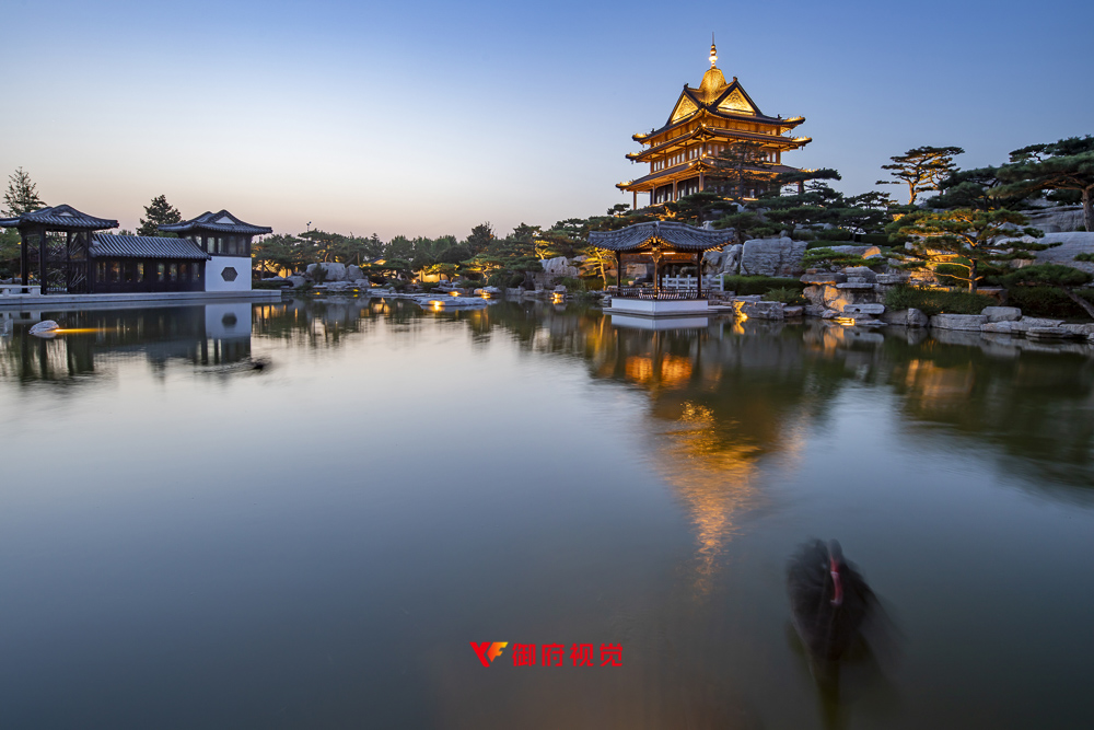 临沂,古典中式园林,琅琊园,旅游宣传广告
